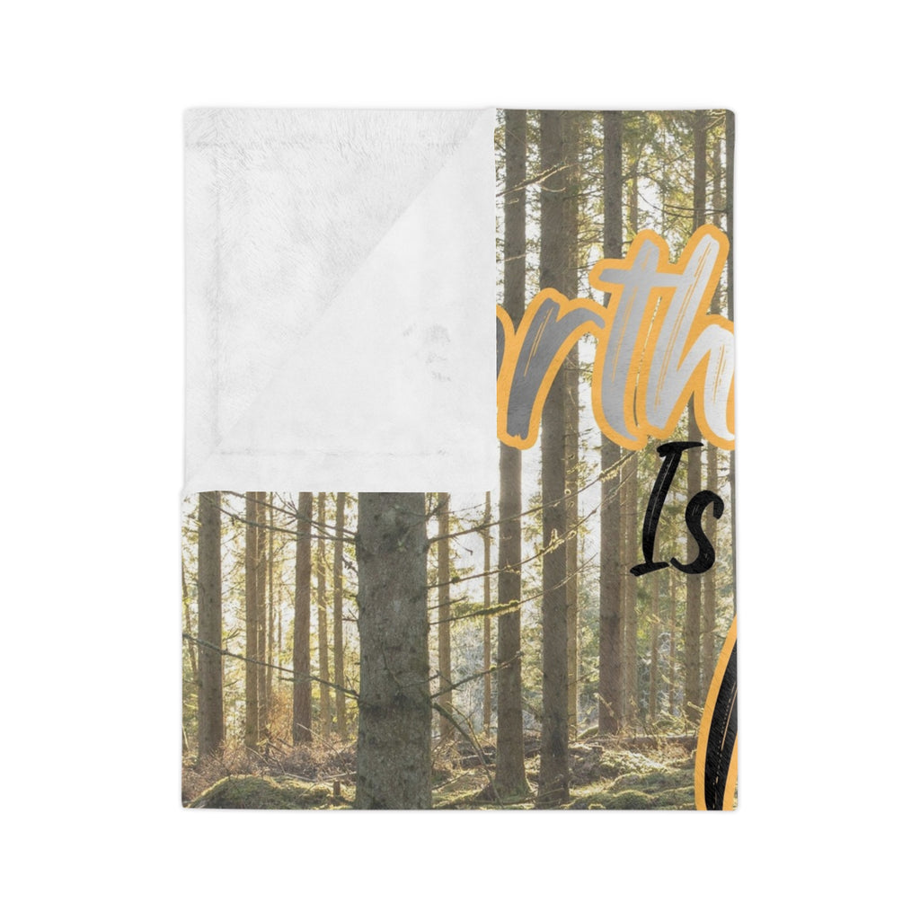 Velveteen Microfiber Blanket — "North is Still North" Soft Fuzzy Inspirational Throw