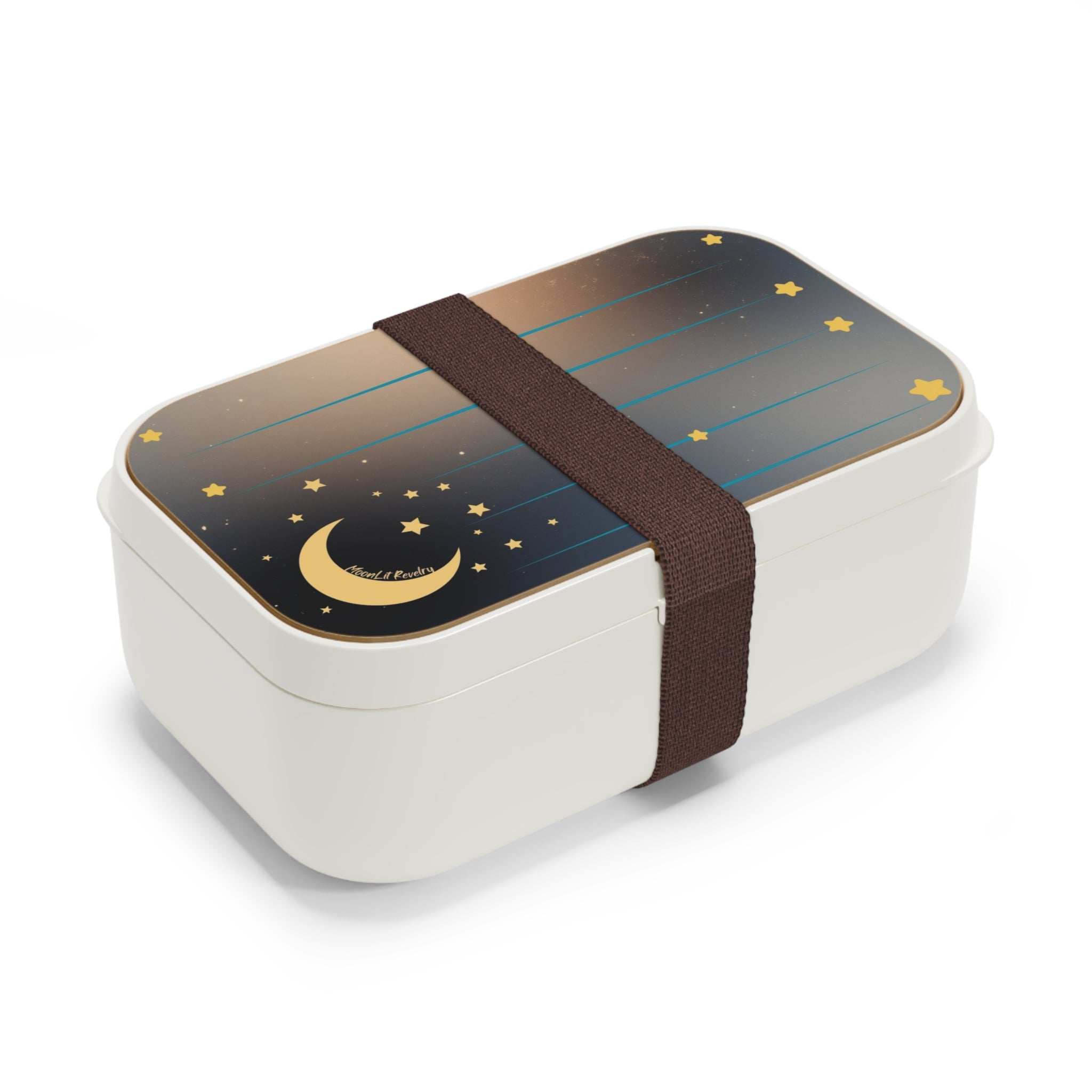 Celestial Bento Lunch Box, Moon and Stars Design, Eco-Friendly Meal Prep Container, School Lunch, Picnic Accessory, Gift Idea