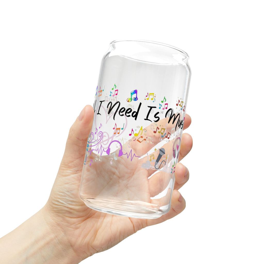 Fun & Chic Sipper Glass, 16oz Glass Cup with Bamboo Lid, Perfect for Gifts, Unique Drinkware, Eco-Friendly, Summer Vibes