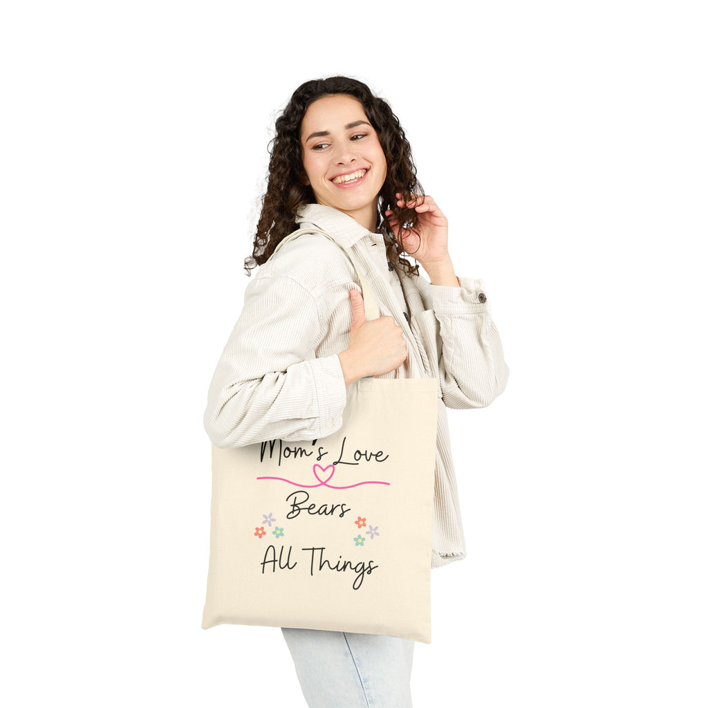 Mom's Love Bears All Things Tote Bag | Eco-Friendly Shopping, Gift for Mom, Reusable Bag, Mother's Day Gift, Everyday Carry