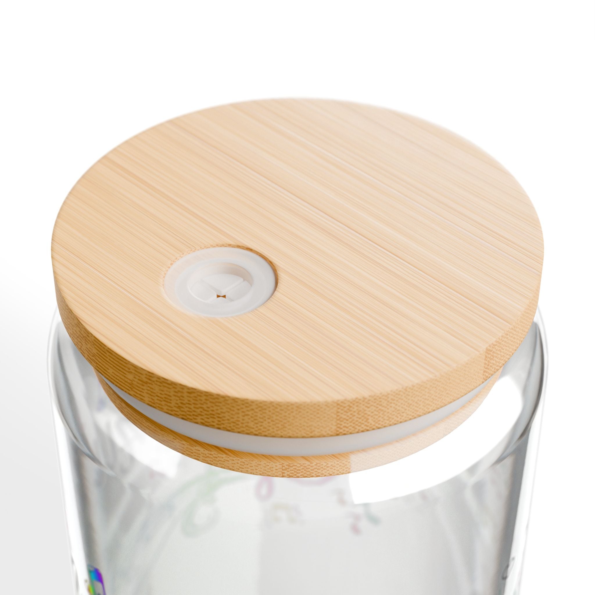 Fun & Chic Sipper Glass, 16oz Glass Cup with Bamboo Lid, Perfect for Gifts, Unique Drinkware, Eco-Friendly, Summer Vibes