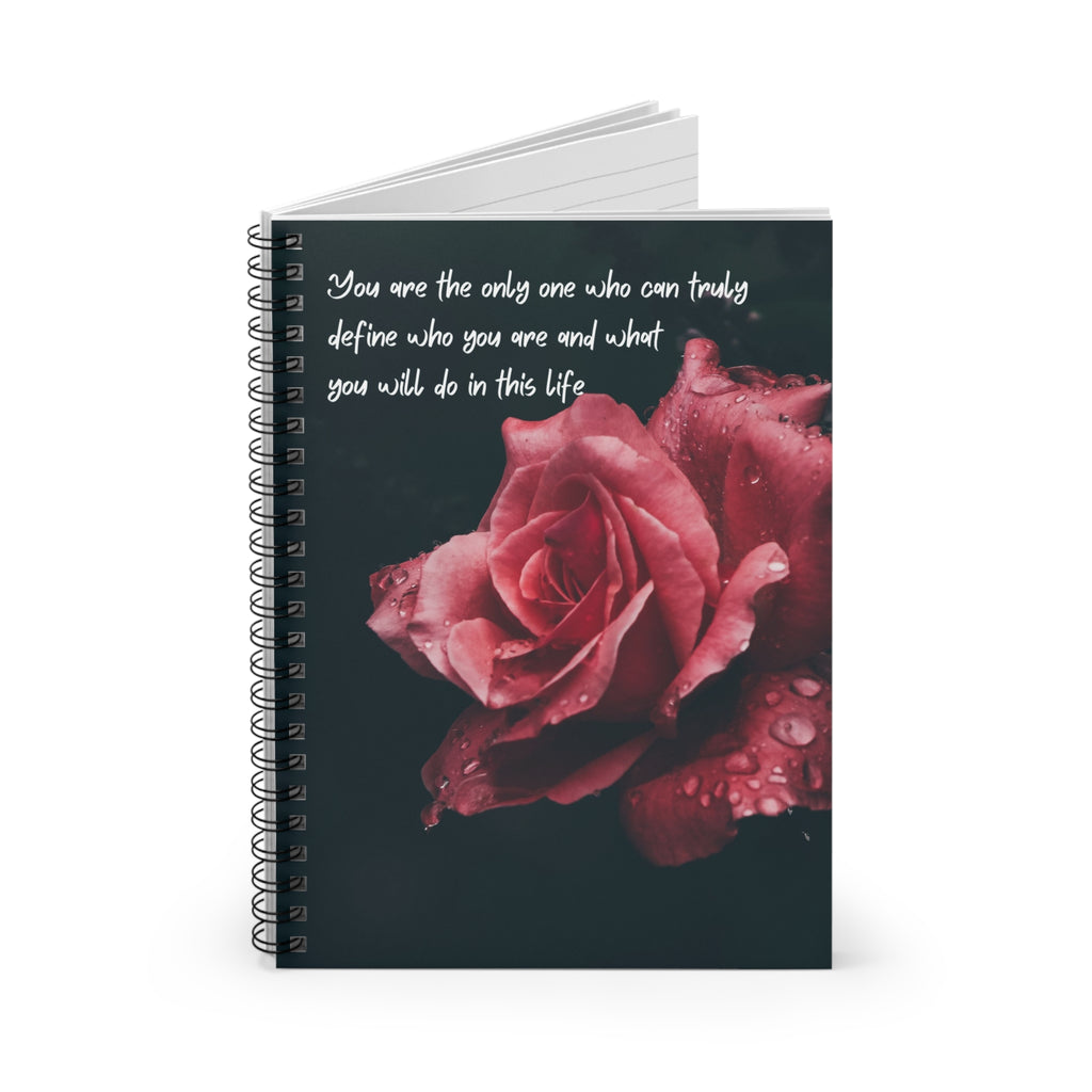Inspirational Floral Spiral Notebook - Ruled Line, Motivational Journal, Rose Decor, Gift for Writers, Self-Discovery, Prayer Journal