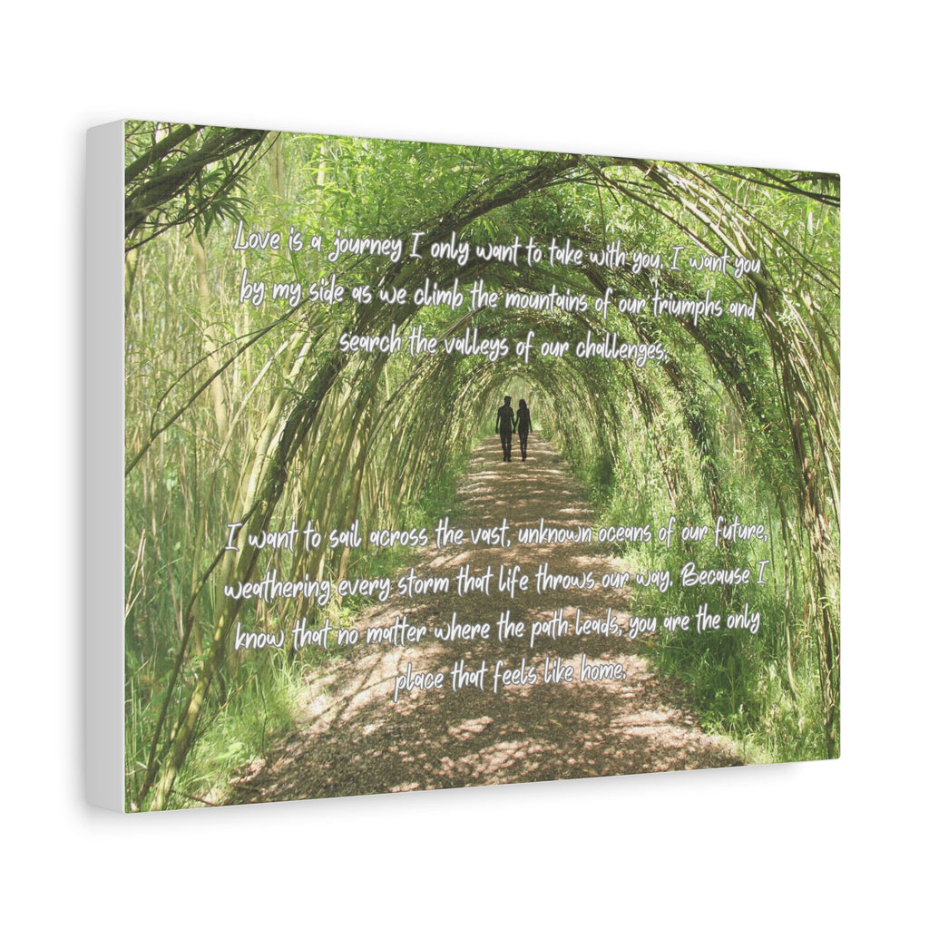 Canvas Print Love is a Journey Quote
