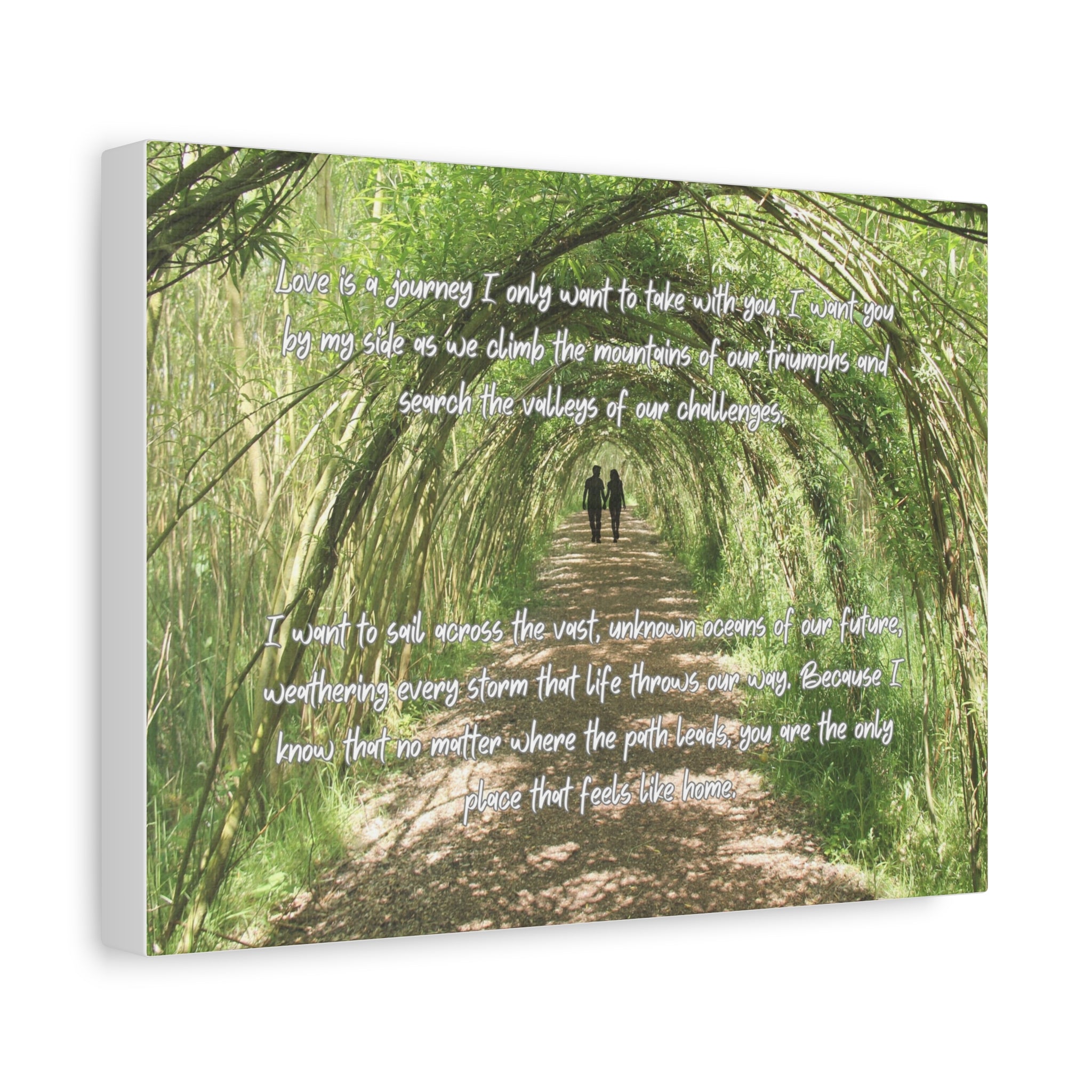 Canvas Print Love is a Journey Quote
