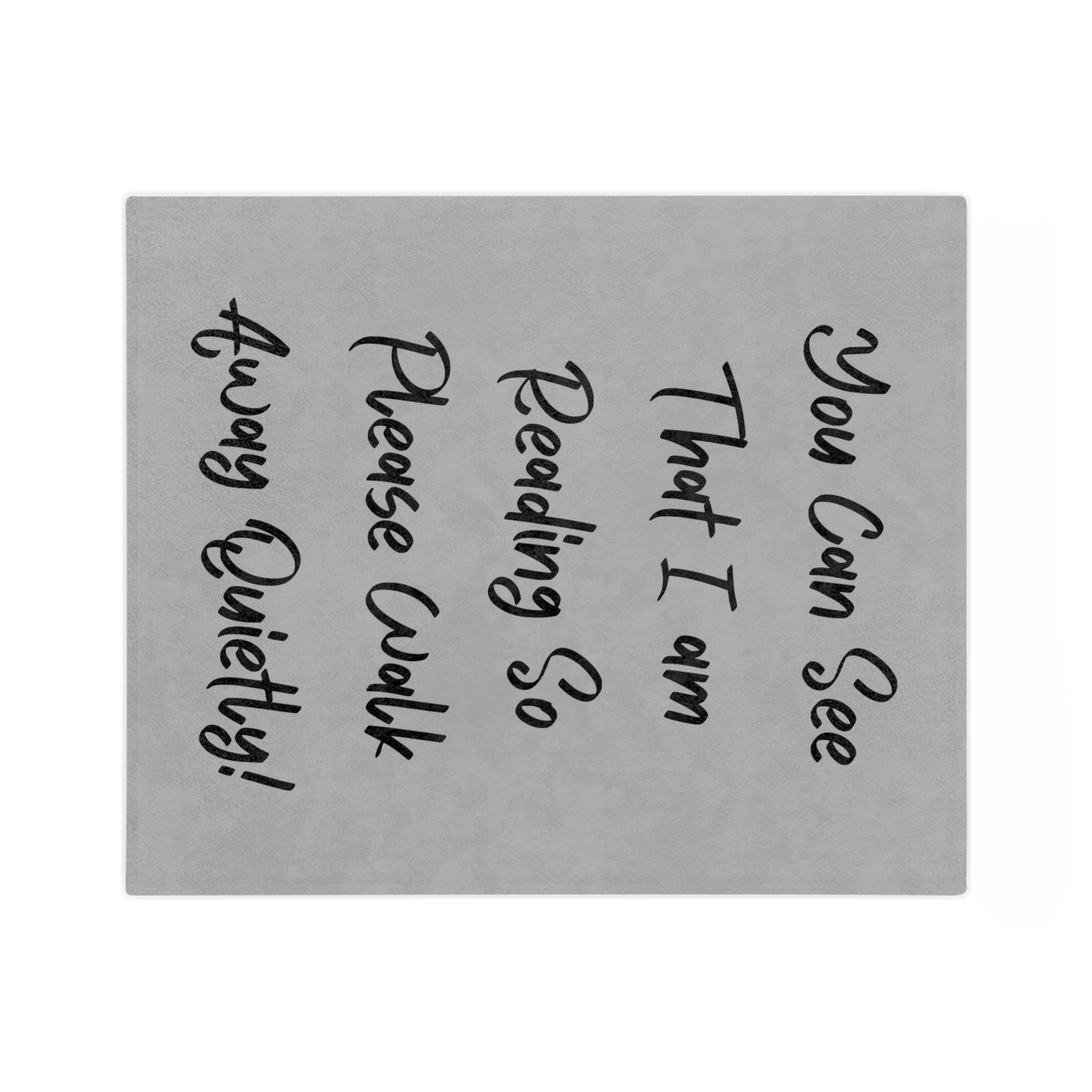 Reading Blanket, Cozy Microfiber Throw for Book Lovers, Perfect Gift for Readers, Quiet Zone Decor, Home Essentials