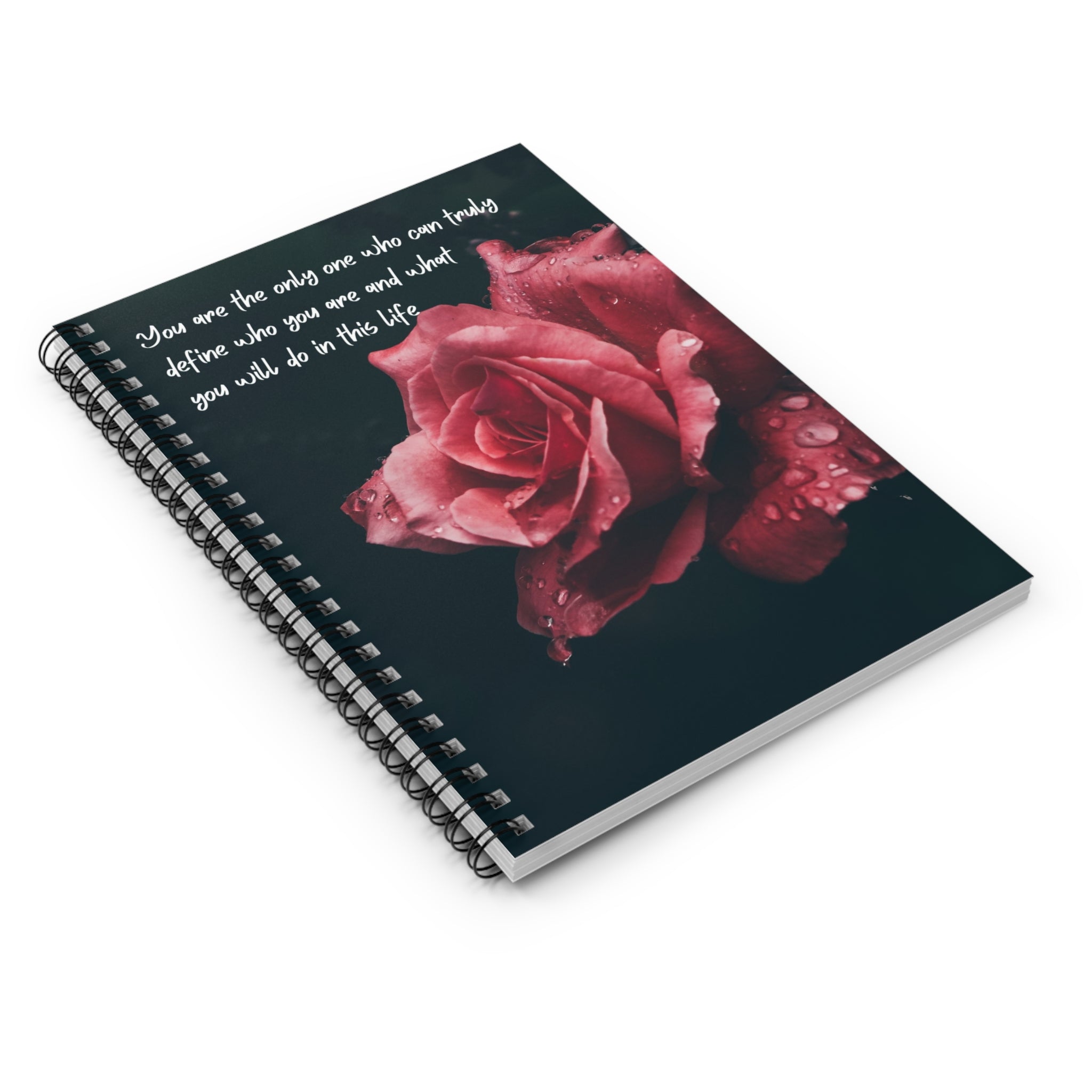 Inspirational Floral Spiral Notebook - Ruled Line, Motivational Journal, Rose Decor, Gift for Writers, Self-Discovery, Prayer Journal