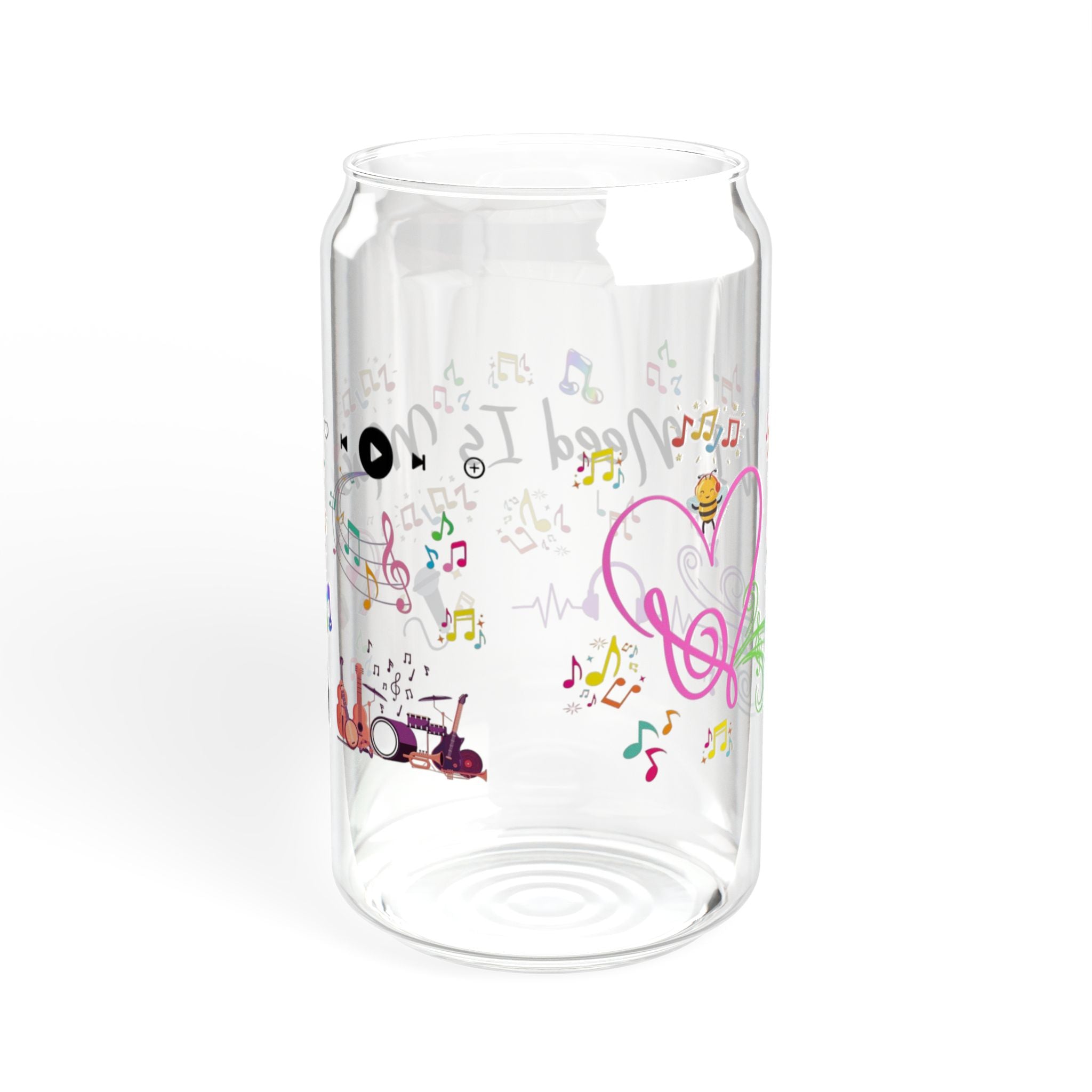 Fun & Chic Sipper Glass, 16oz Glass Cup with Bamboo Lid, Perfect for Gifts, Unique Drinkware, Eco-Friendly, Summer Vibes