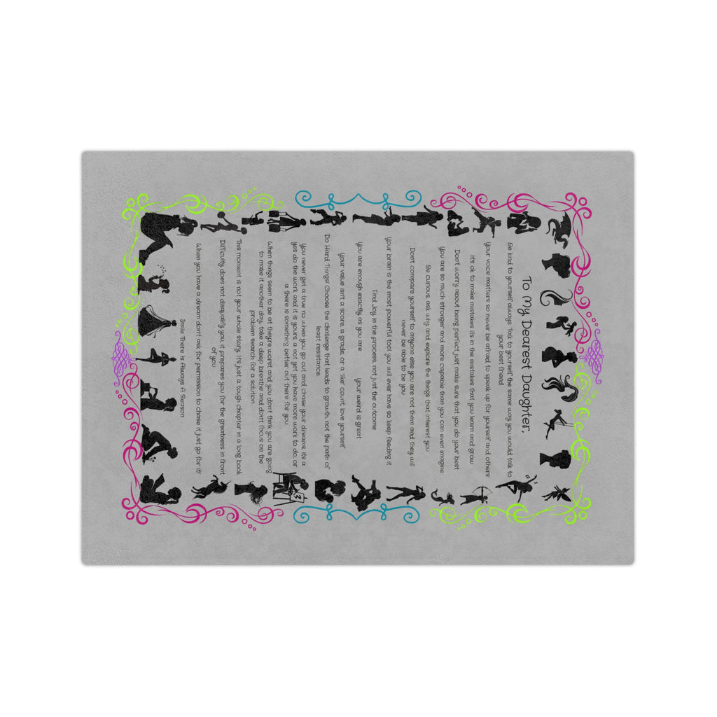 To My Dearest Daughter Throw Blanket — Velveteen Microfiber Keepsake