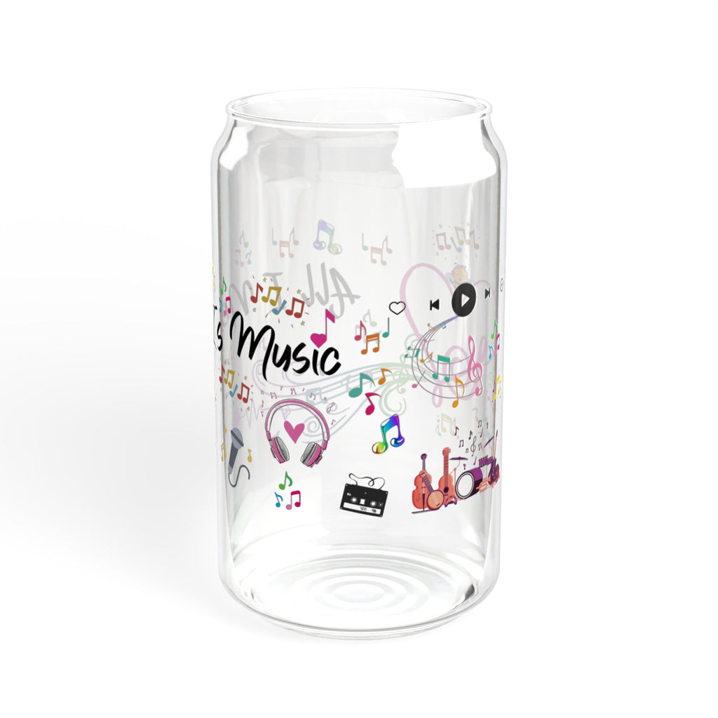 Fun & Chic Sipper Glass, 16oz Glass Cup with Bamboo Lid, Perfect for Gifts, Unique Drinkware, Eco-Friendly, Summer Vibes