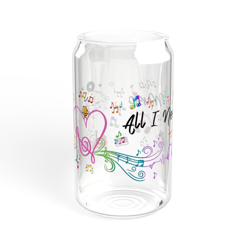 Fun & Chic Sipper Glass, 16oz Glass Cup with Bamboo Lid, Perfect for Gifts, Unique Drinkware, Eco-Friendly, Summer Vibes