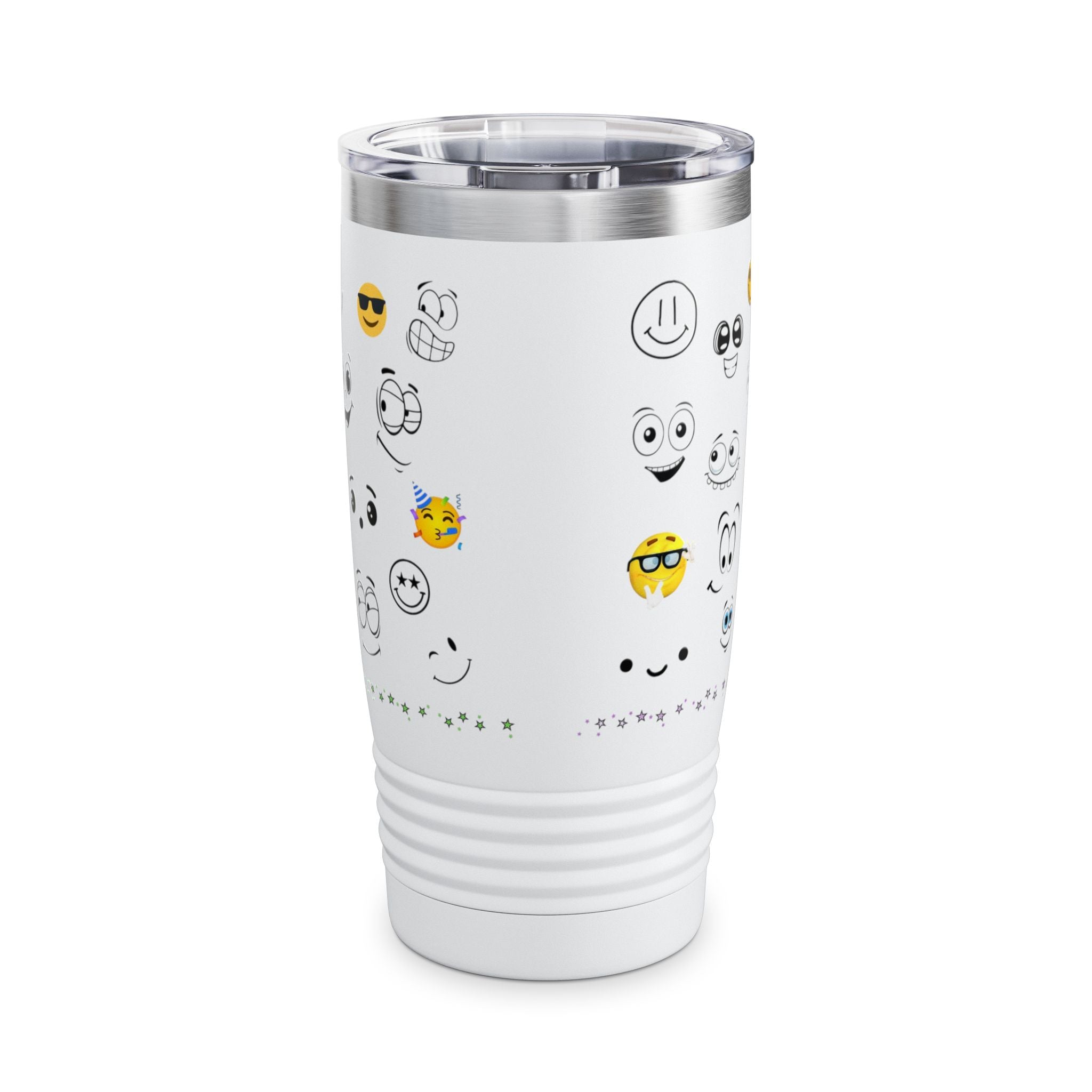 Smiley Face Tumbler, Happy Travel Mug, Fun Gift for Friends, Motivational Drinkware, Cheerful Kitchen Décor, Party Essentials