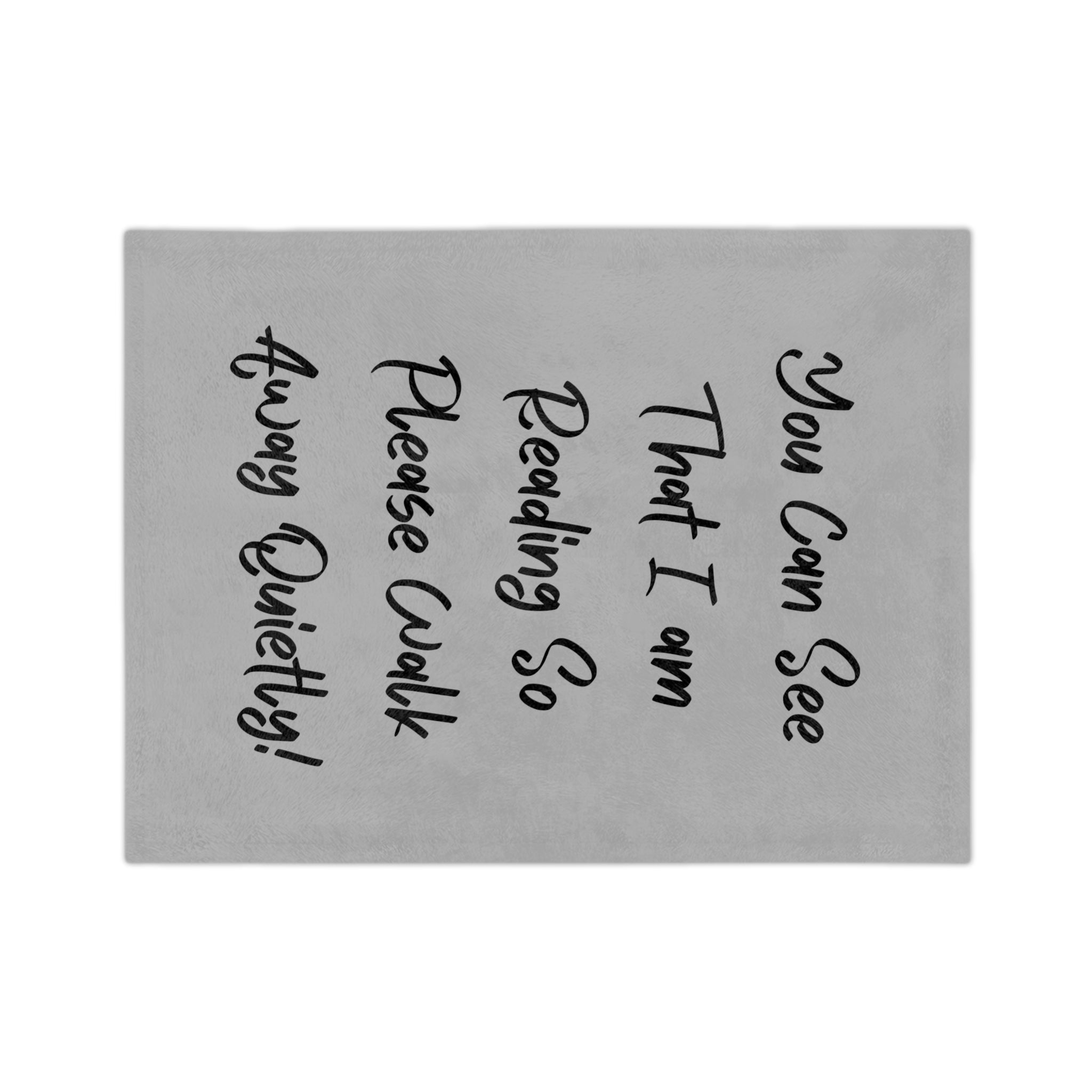 Reading Blanket, Cozy Microfiber Throw for Book Lovers, Perfect Gift for Readers, Quiet Zone Decor, Home Essentials