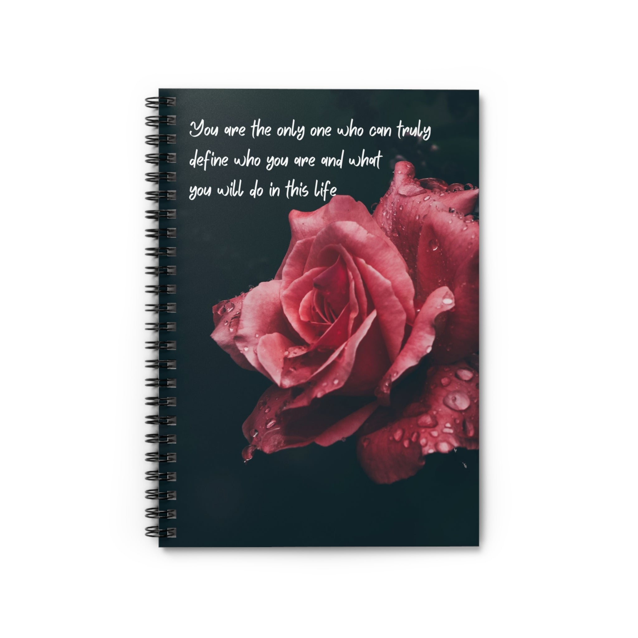 Inspirational Floral Spiral Notebook - Ruled Line, Motivational Journal, Rose Decor, Gift for Writers, Self-Discovery, Prayer Journal
