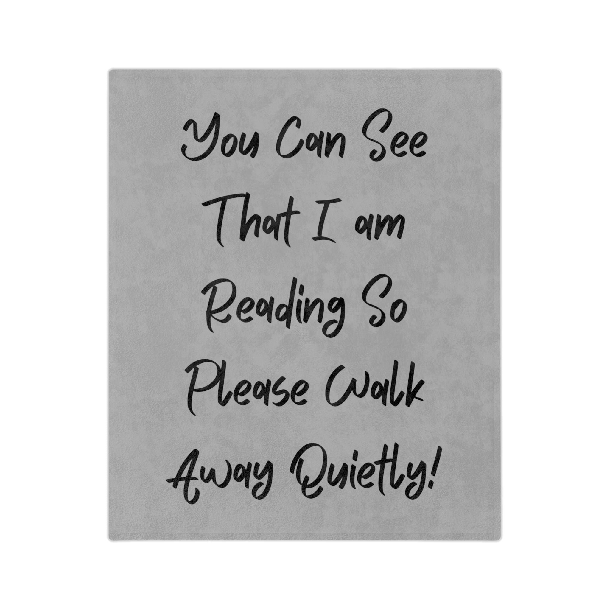 Reading Blanket, Cozy Microfiber Throw for Book Lovers, Perfect Gift for Readers, Quiet Zone Decor, Home Essentials