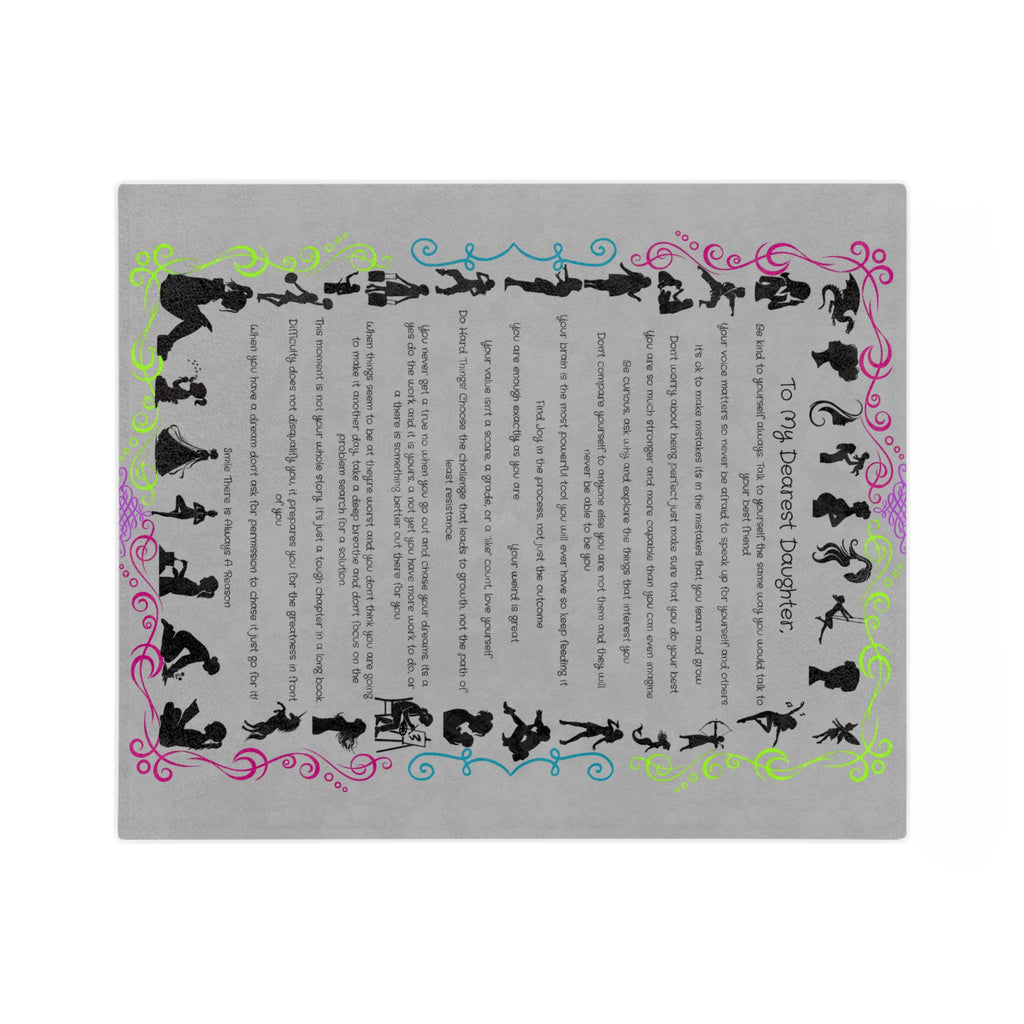 To My Dearest Daughter Throw Blanket — Velveteen Microfiber Keepsake