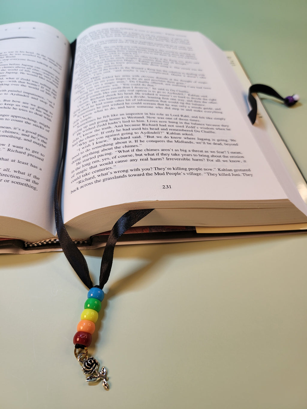 Silver Rose Bookmark