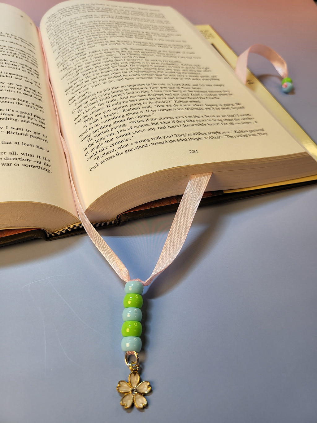 White Flower Bookmark