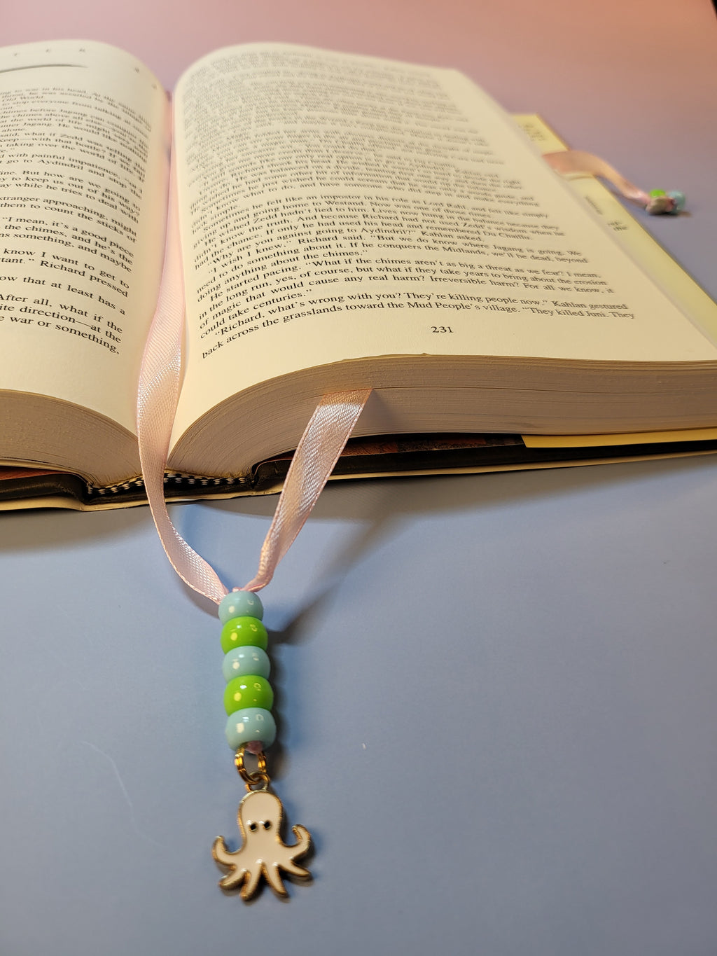 White Octopus Bookmark