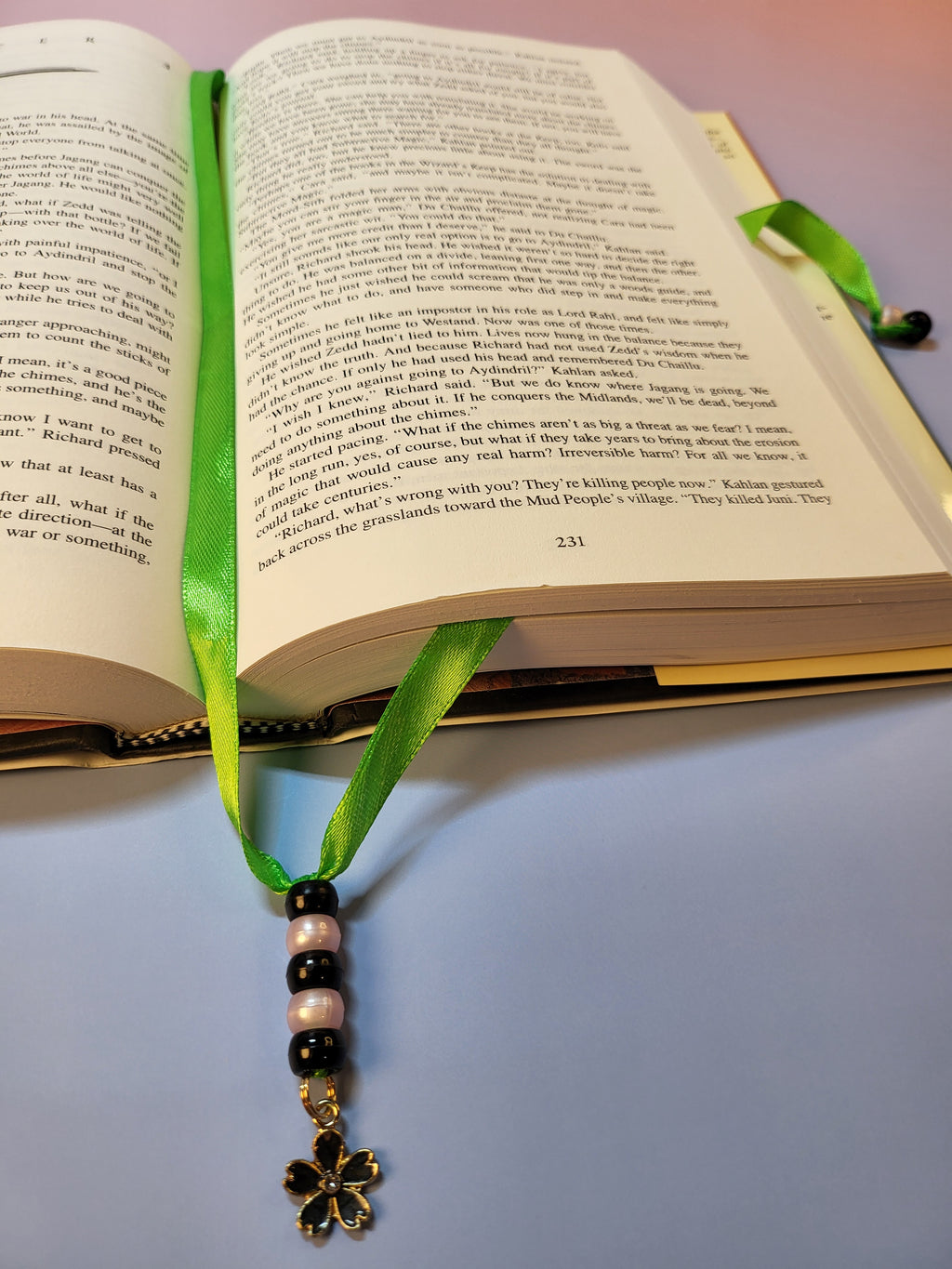 Black Flower Bookmark