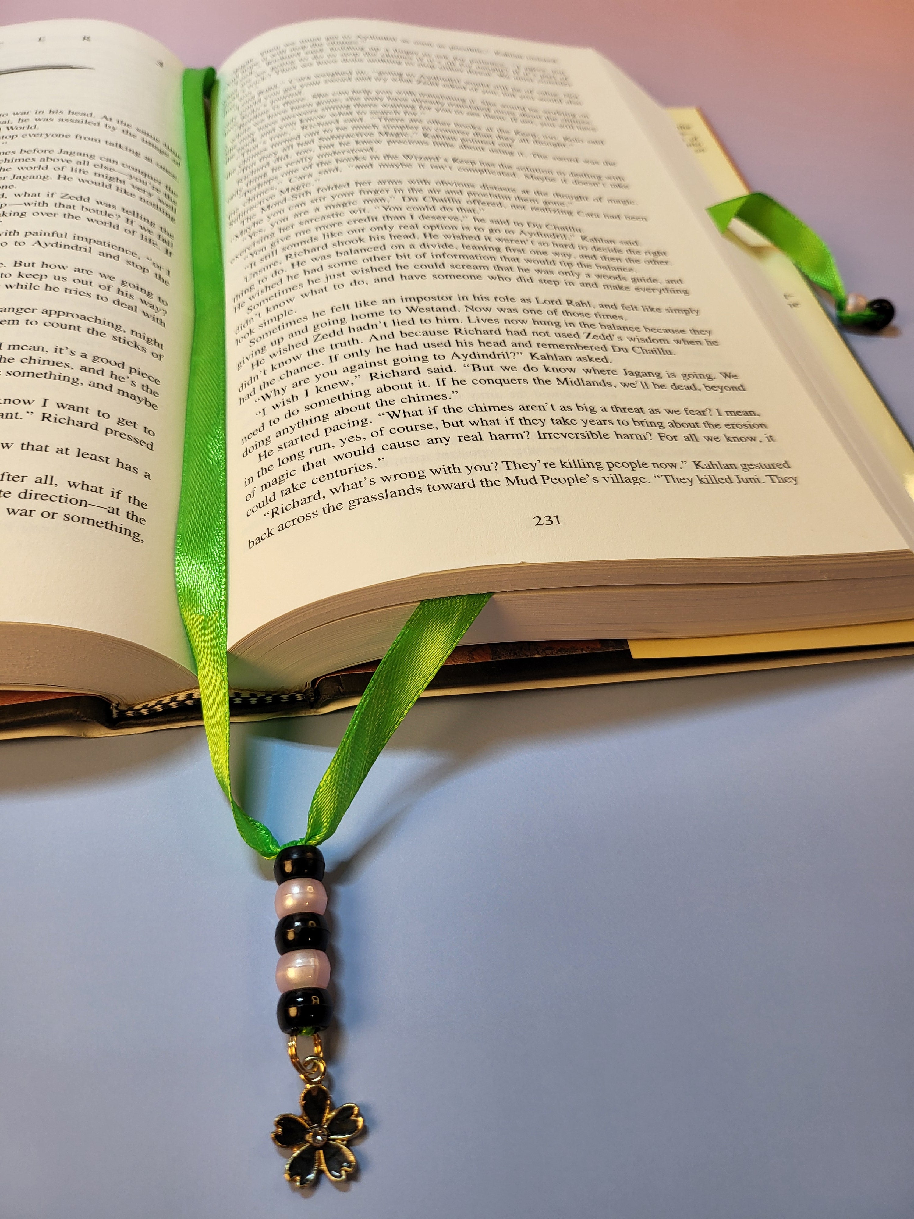 Black Flower Bookmark