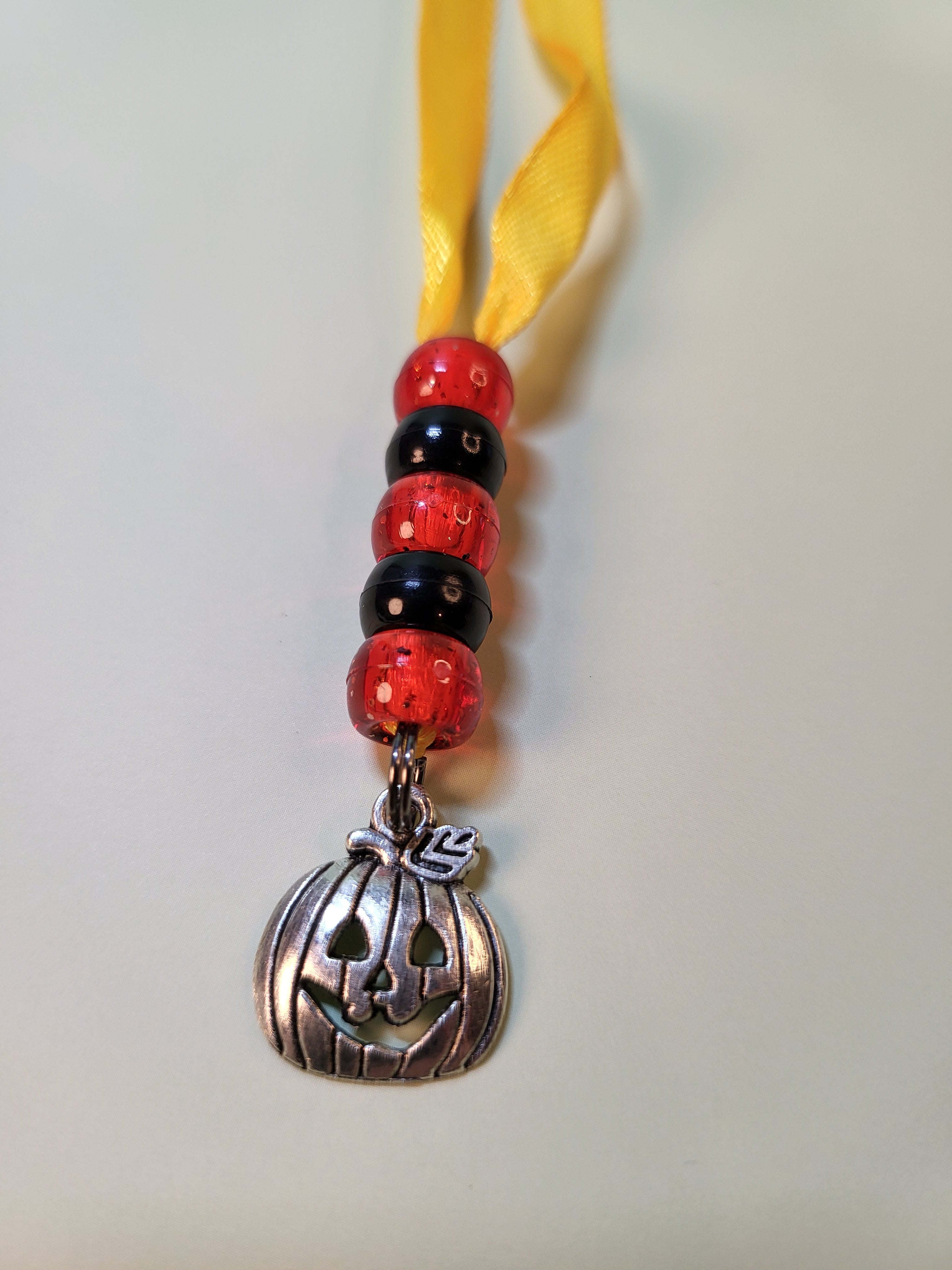 Silver Jack O Lantern Bookmark