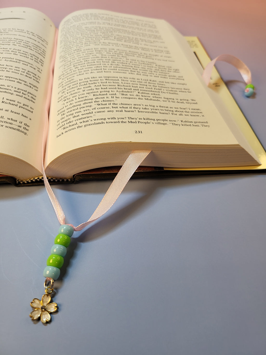 White Flower Bookmark