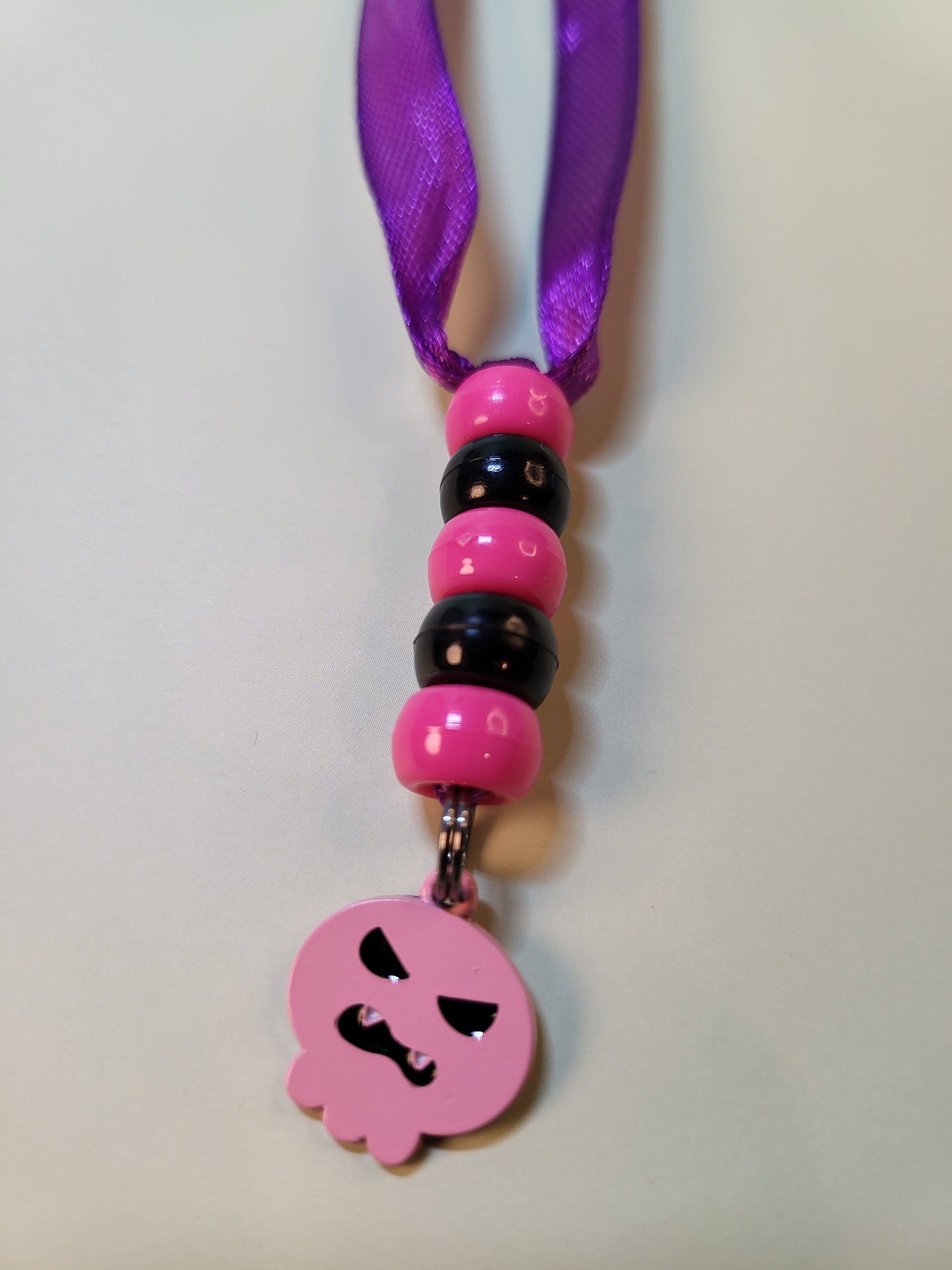 Pink Skull Bookmark