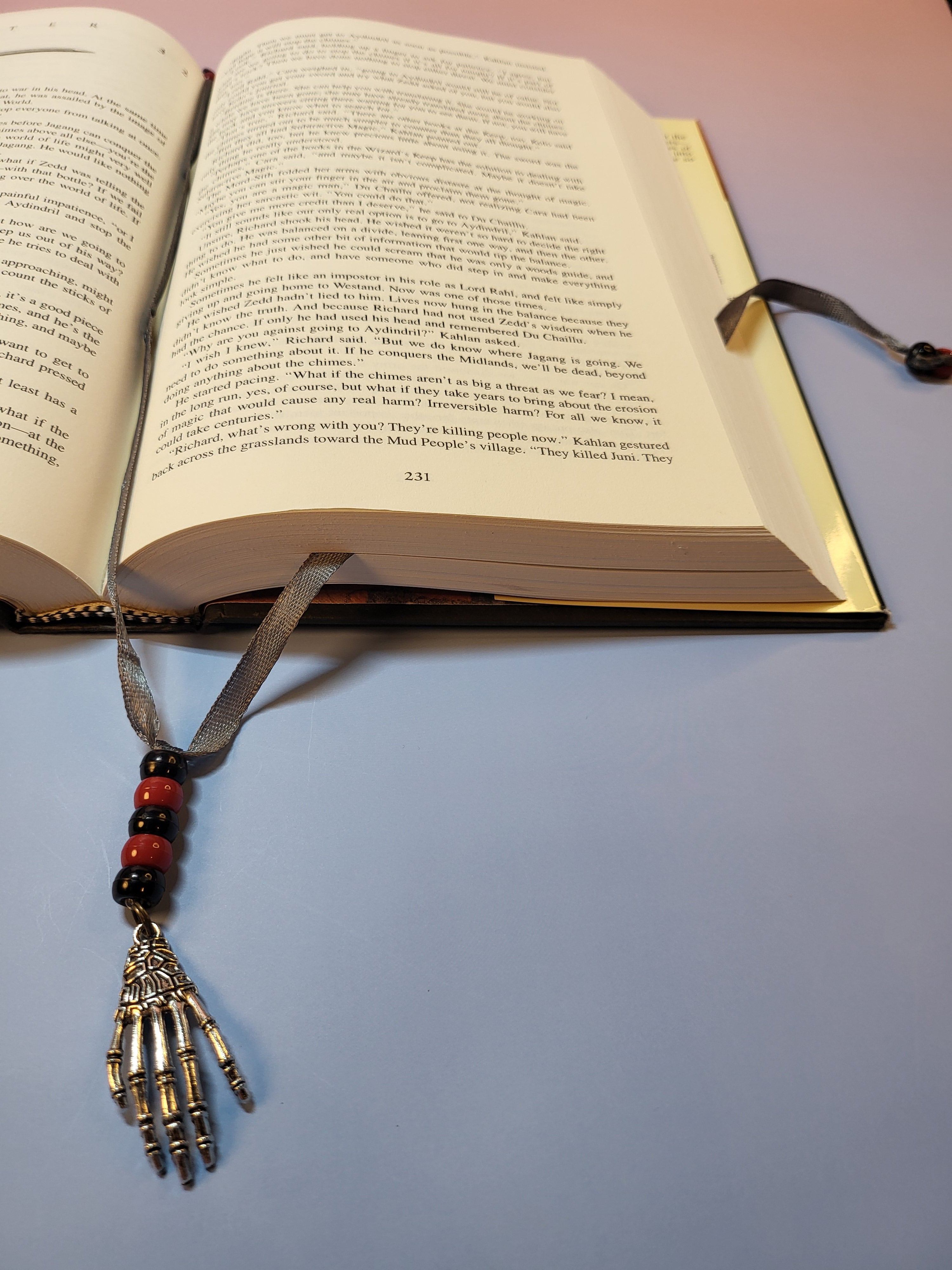 Silver Skeleton Hand Bookmark
