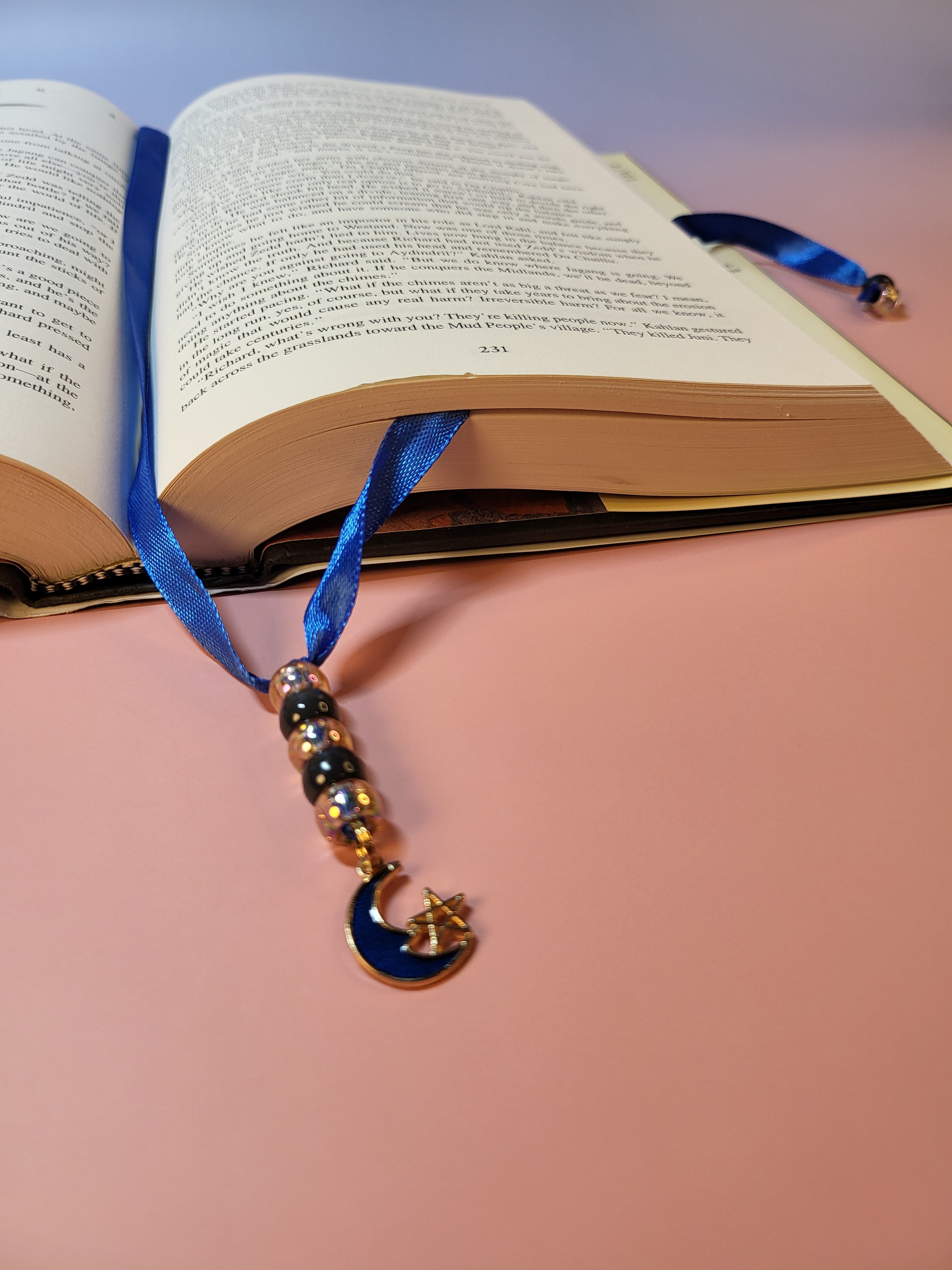 Blue Crescent Moon and Gold Star