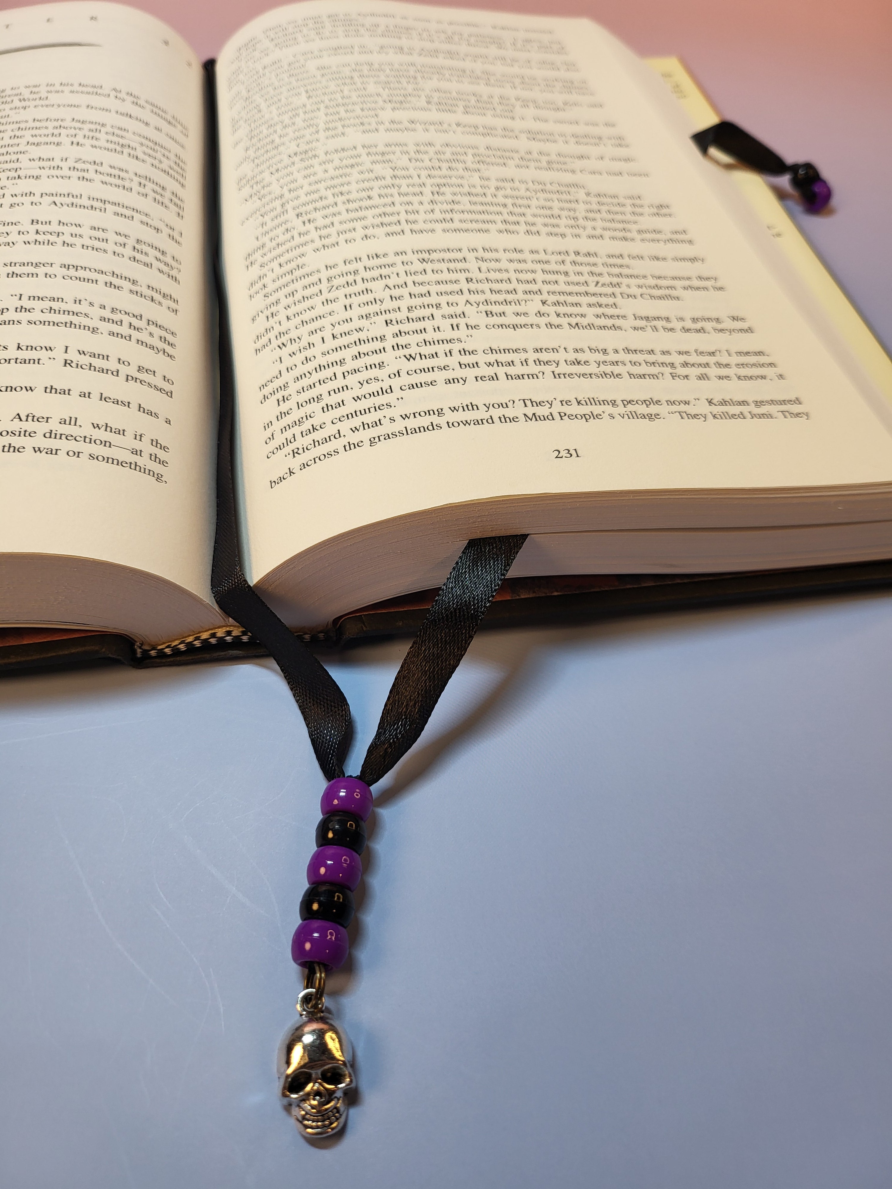 Silver Skull Bookmark