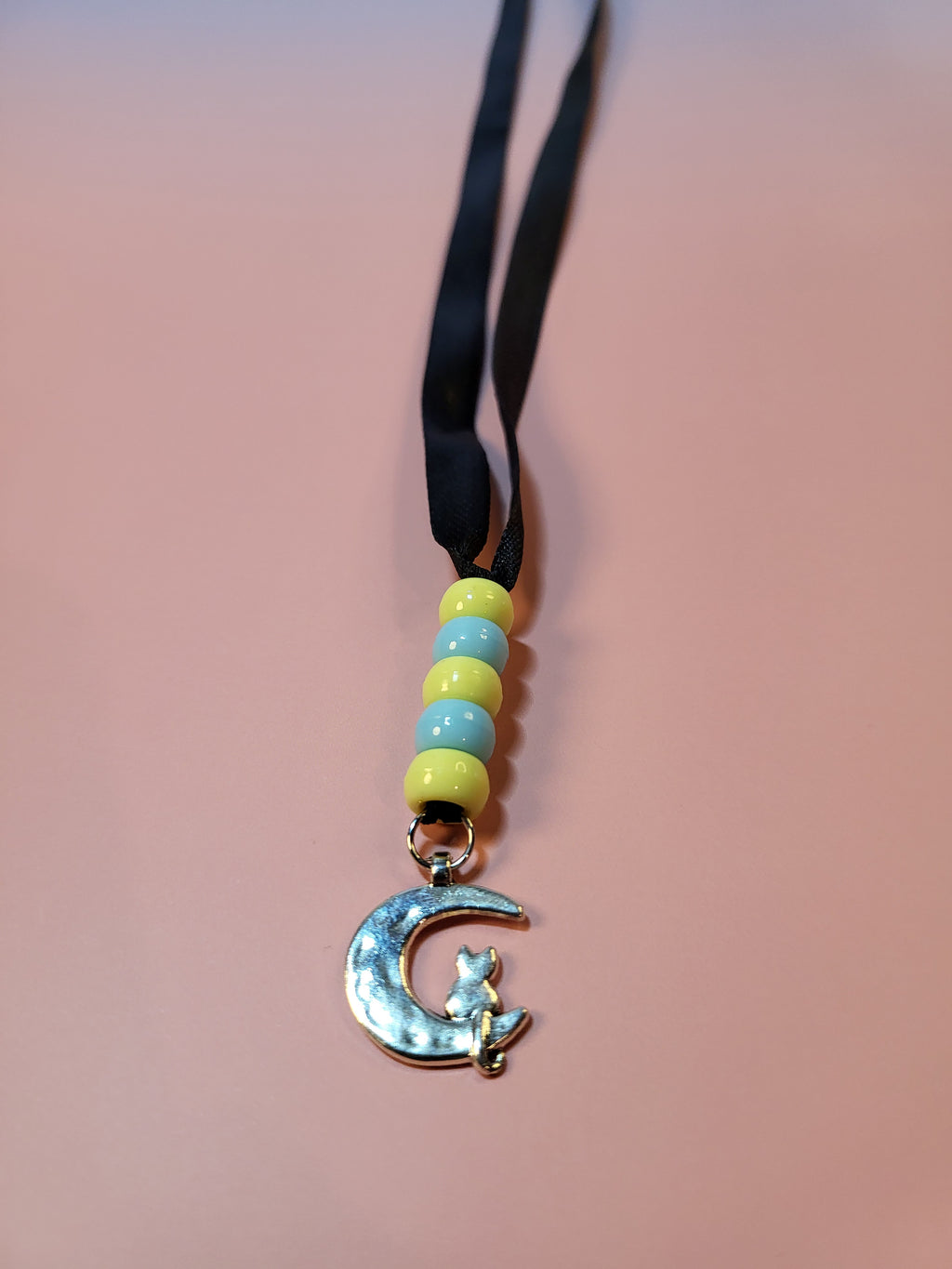 Crescent Moon and Cat Charm Bookmark