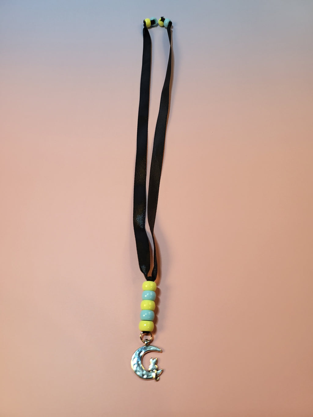 Crescent Moon and Cat Charm Bookmark