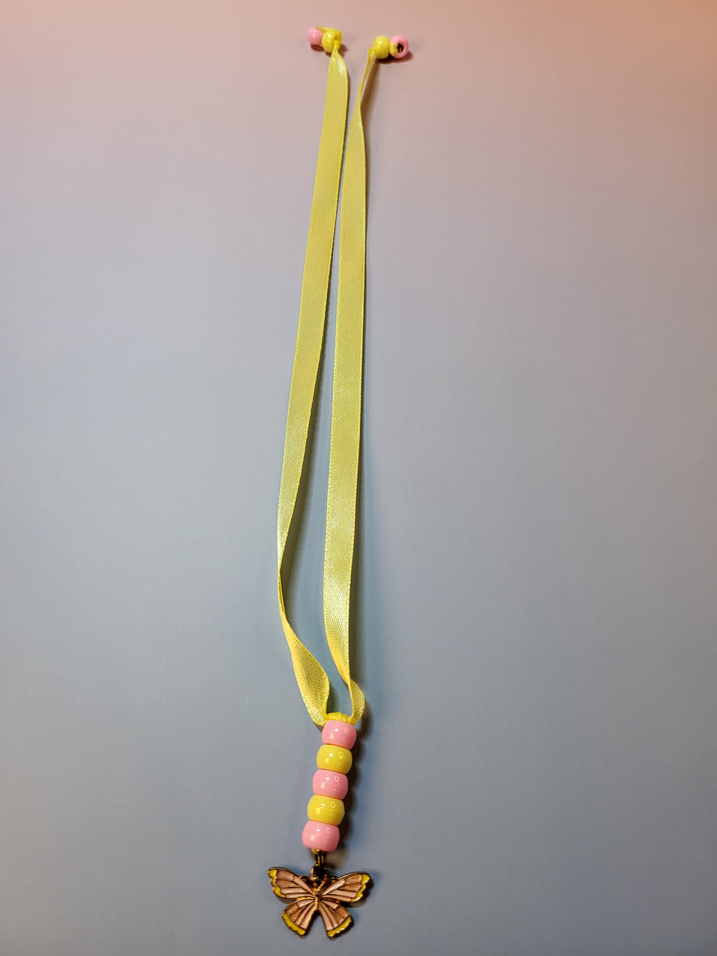 Pink and Yellow Butterfly Bookmark