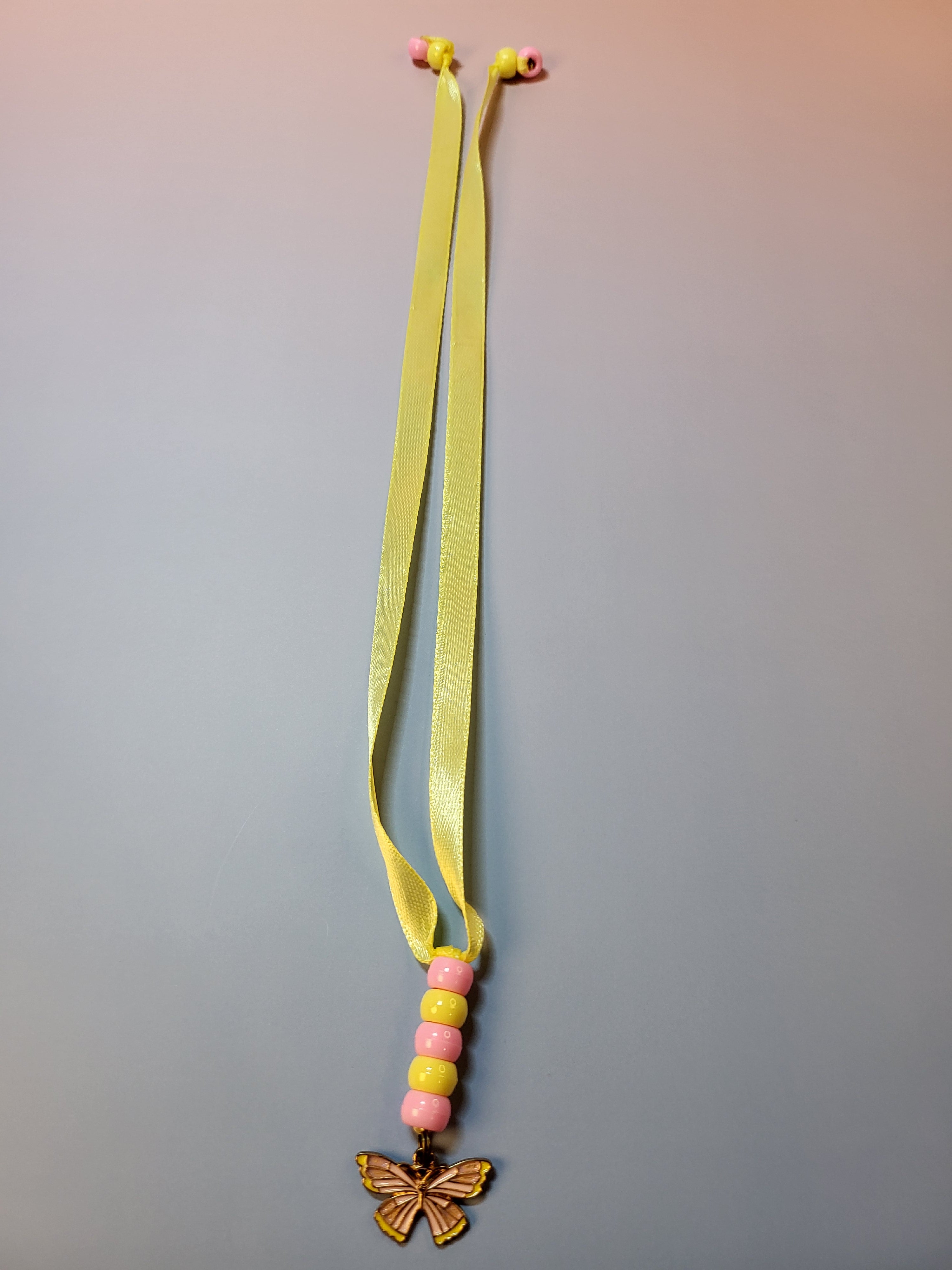 Pink and Yellow Butterfly Bookmark