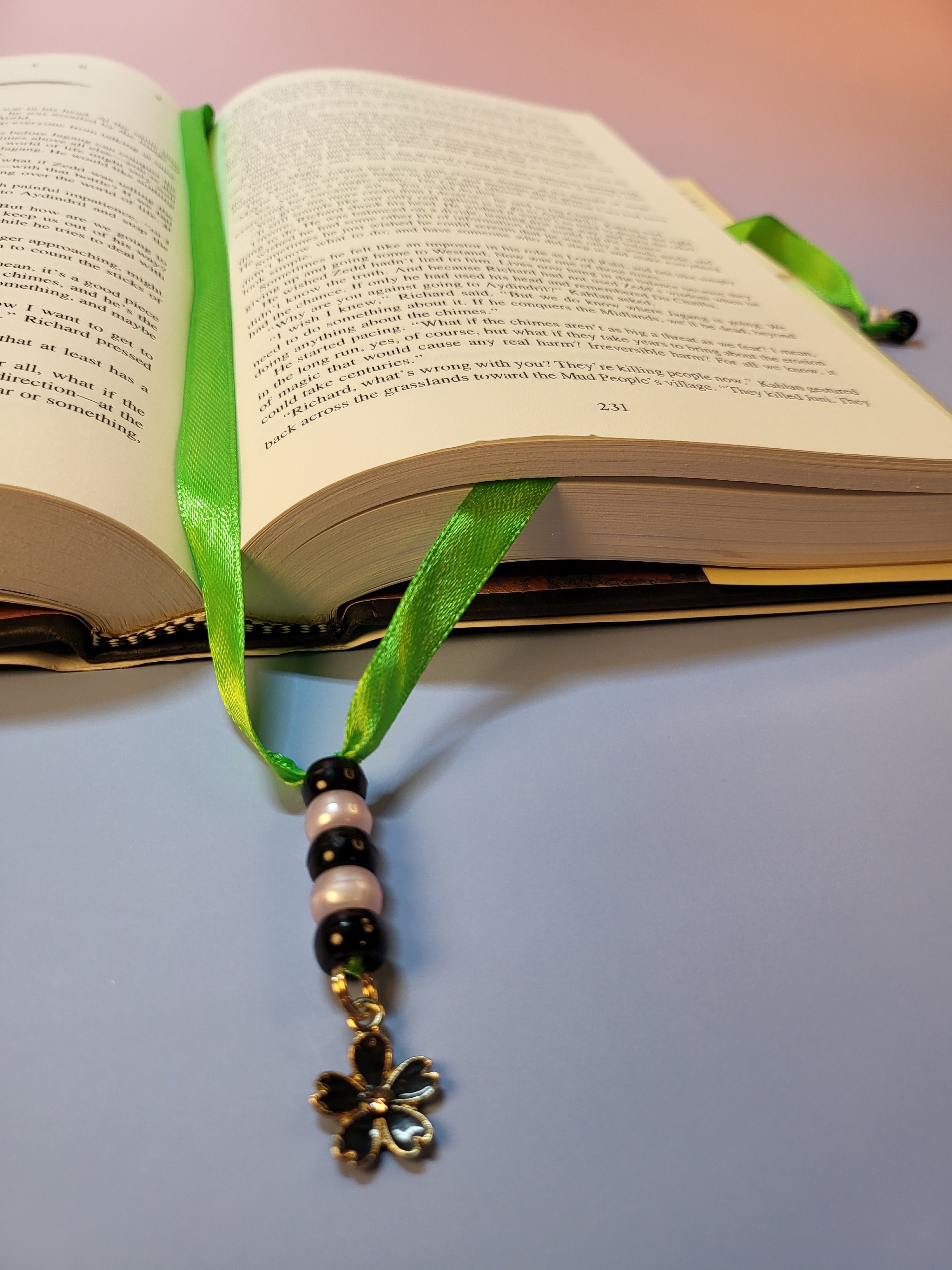 Black Flower Bookmark