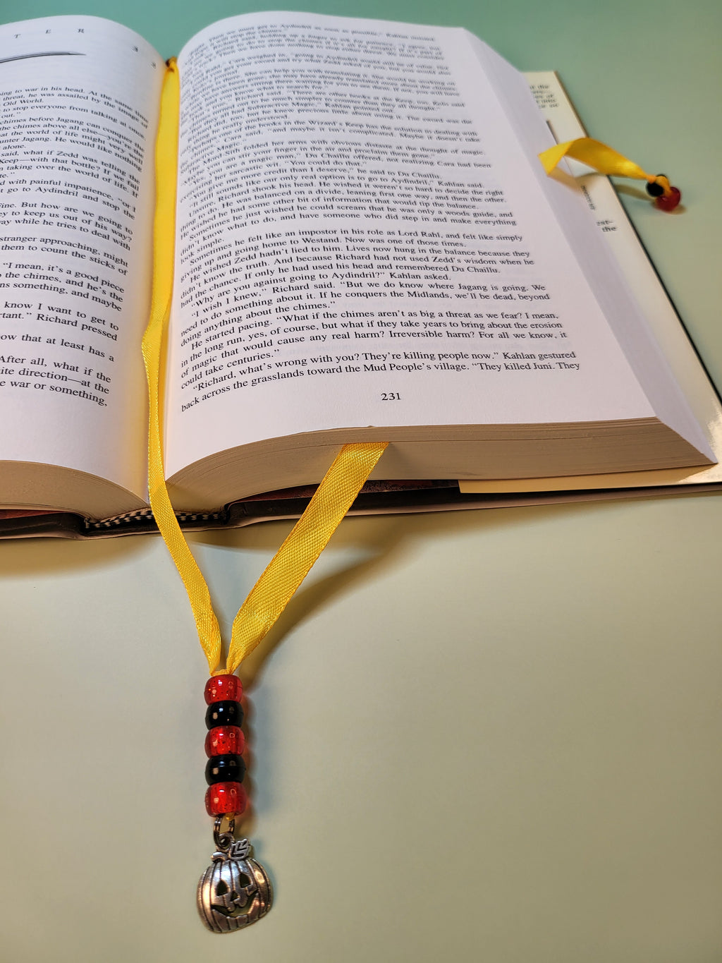 Silver Jack O Lantern Bookmark