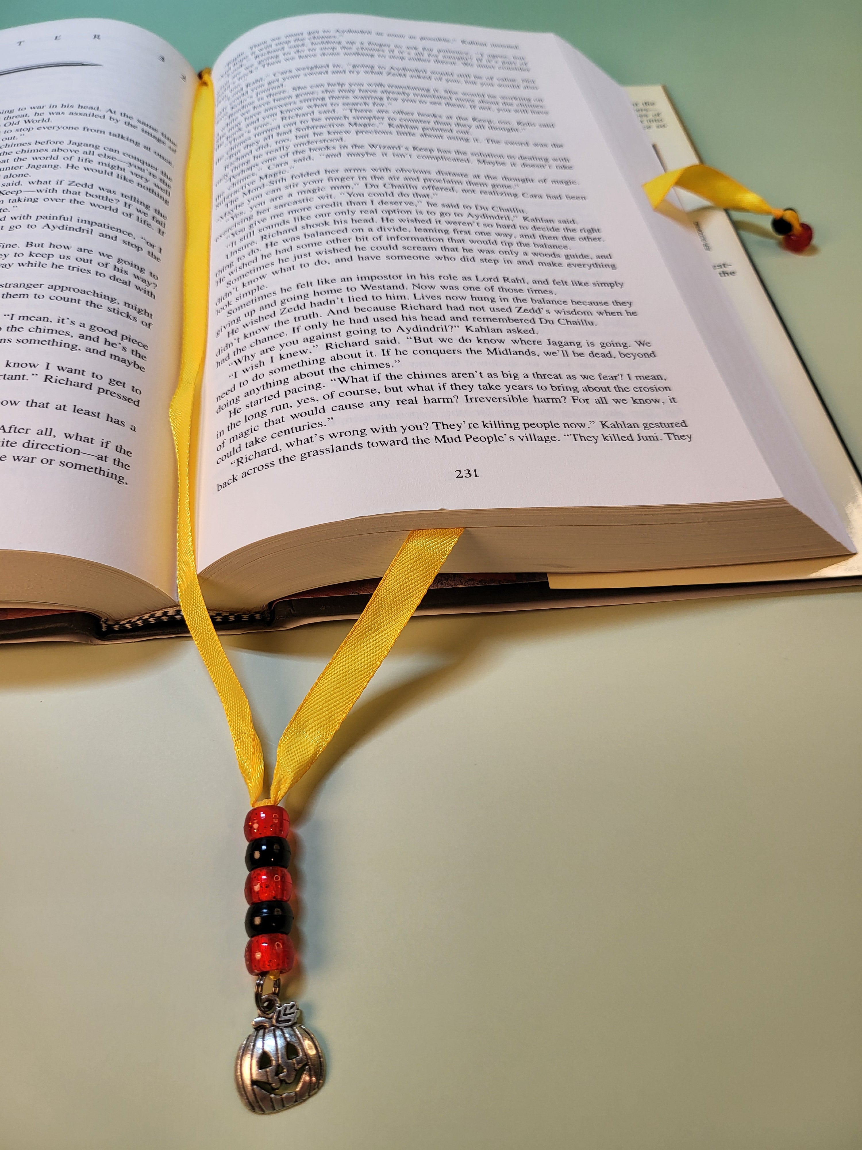 Silver Jack O Lantern Bookmark