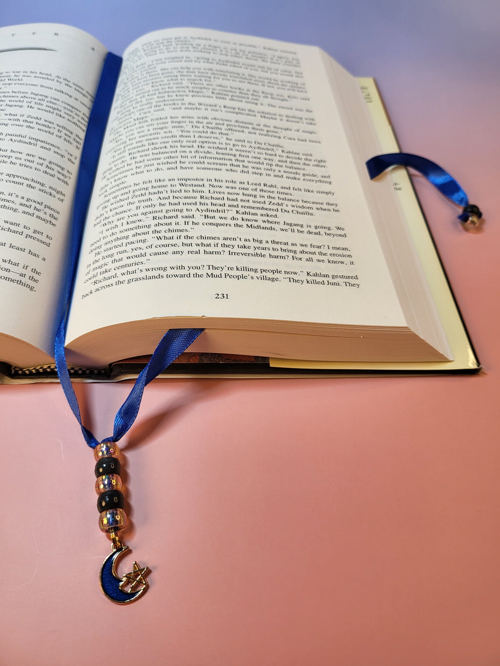 Blue Crescent Moon and Gold Star