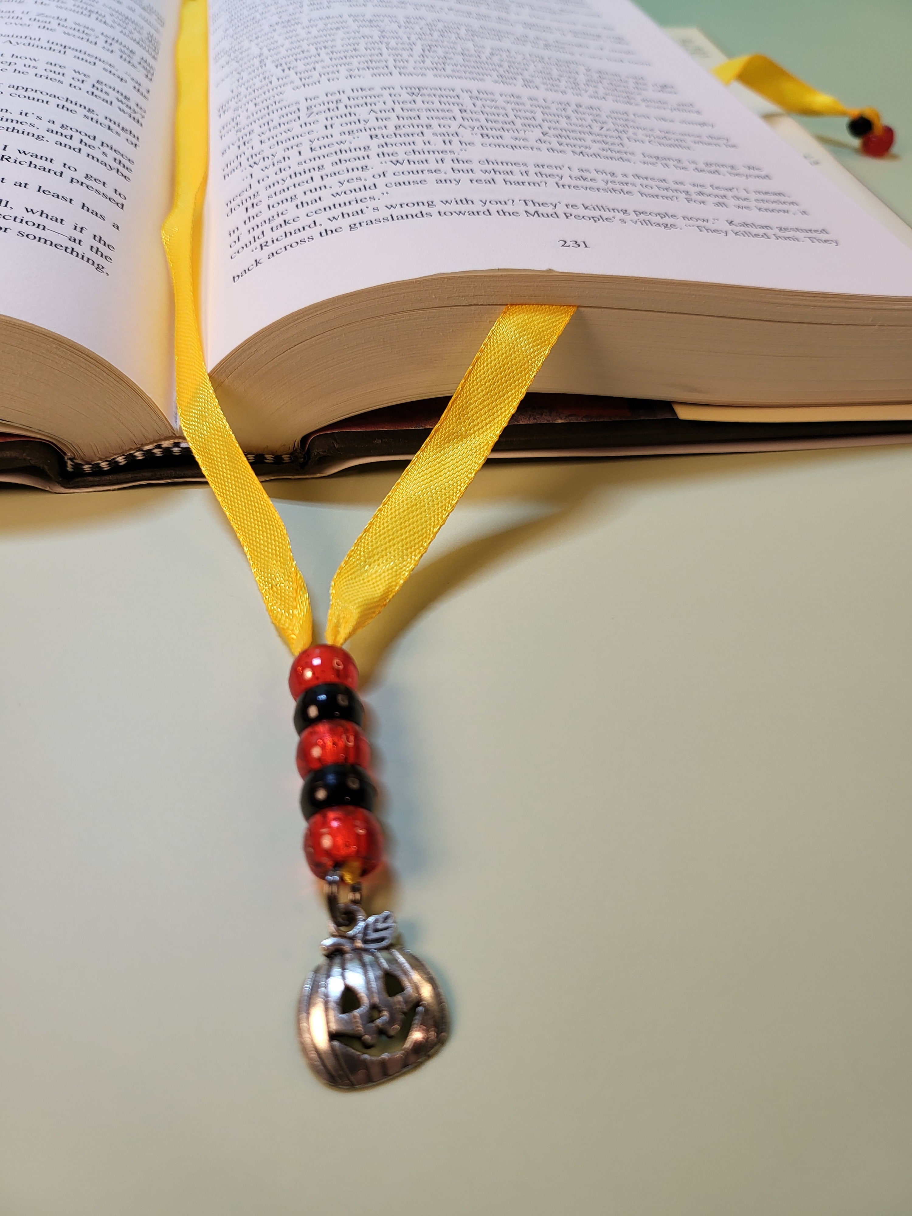 Silver Jack O Lantern Bookmark